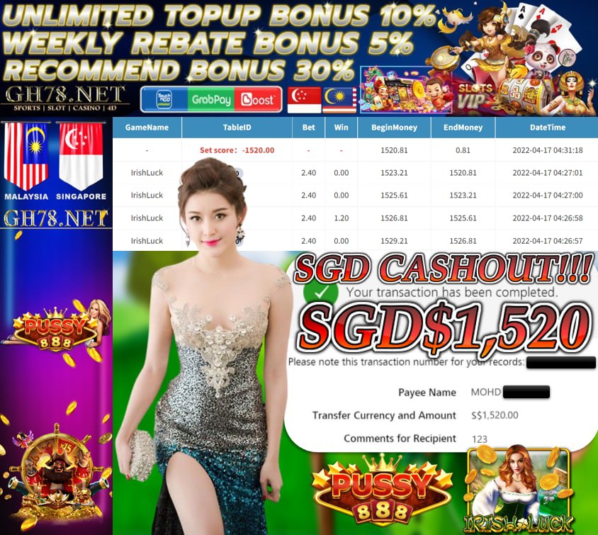 PUSSY888 '' IRISH LUCK '' CUCI SGD 1520 ♥