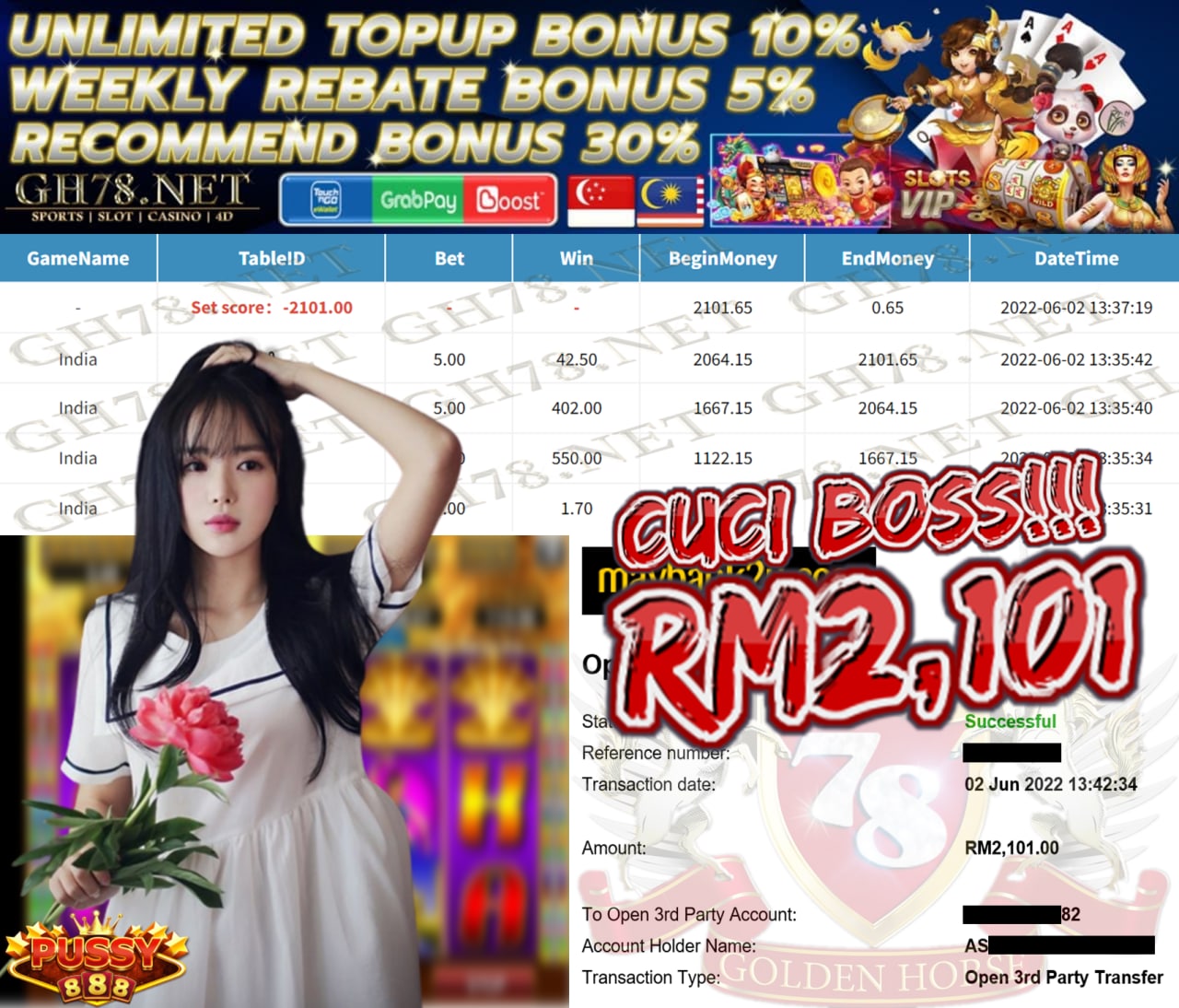 PUSSY888 '' INDIA MYTH '' CUCI RM2,101 ♥