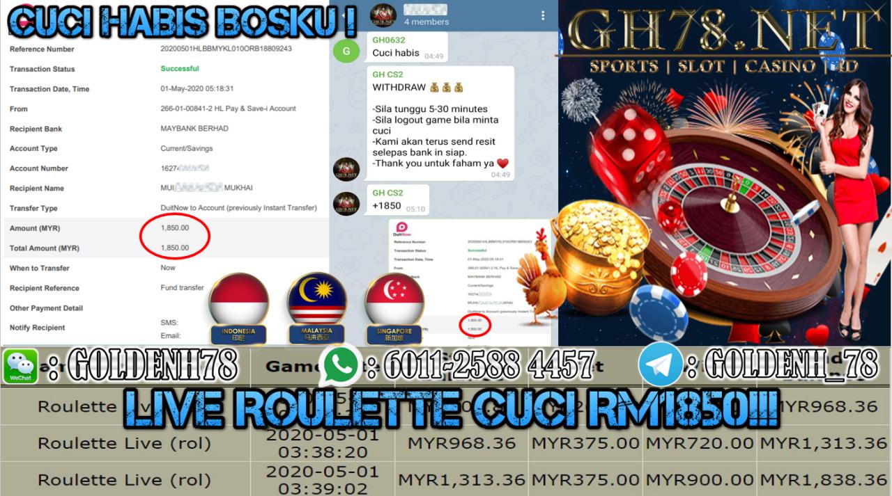 MEMBER MAIN LIVE ROULETTE CUCI RM1850