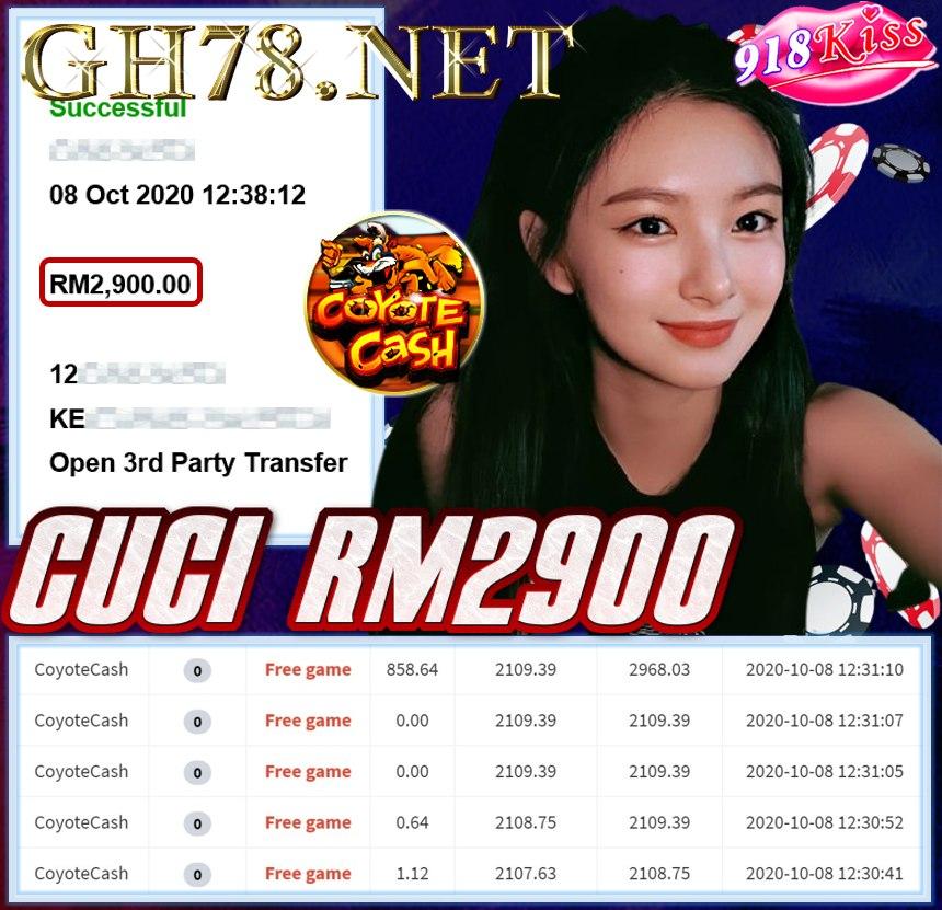 MEMBER MAIN 918KISS CUCI RM2900