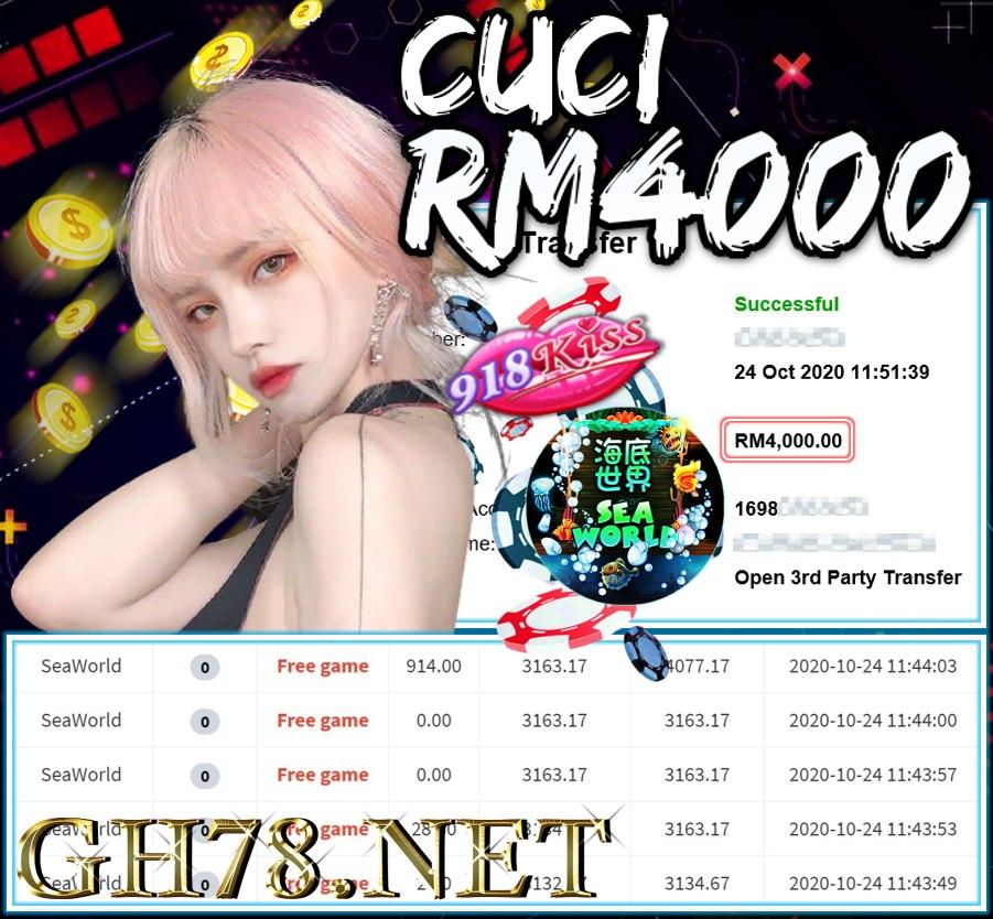 MEMBER MAIN 918KISS CUCI RM4000