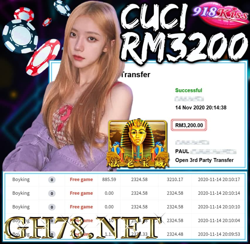 MEMBER MAIN 918KISS CUCI RM3200