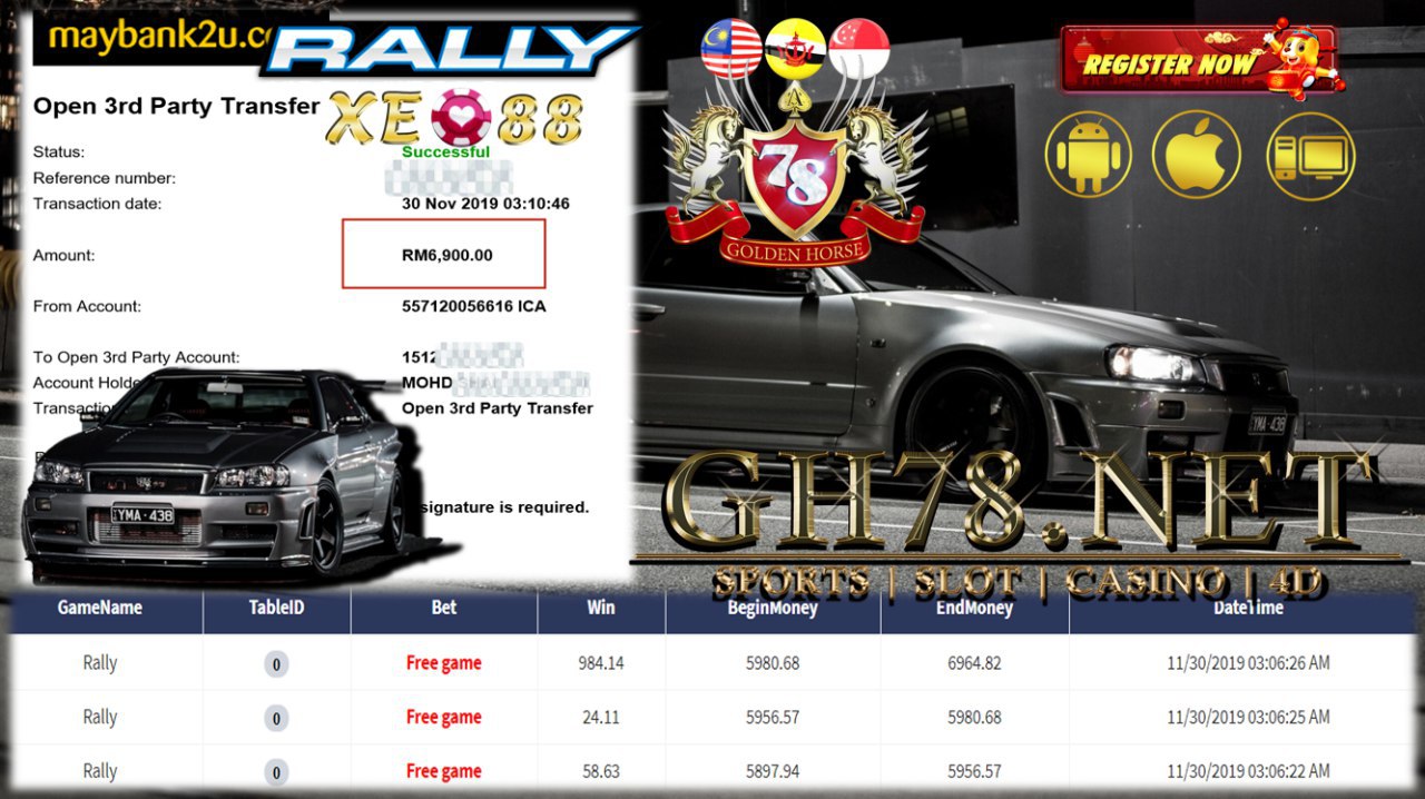 MEMBER MAIN GAME RALLY MINTA CUCI RM6900!!!!