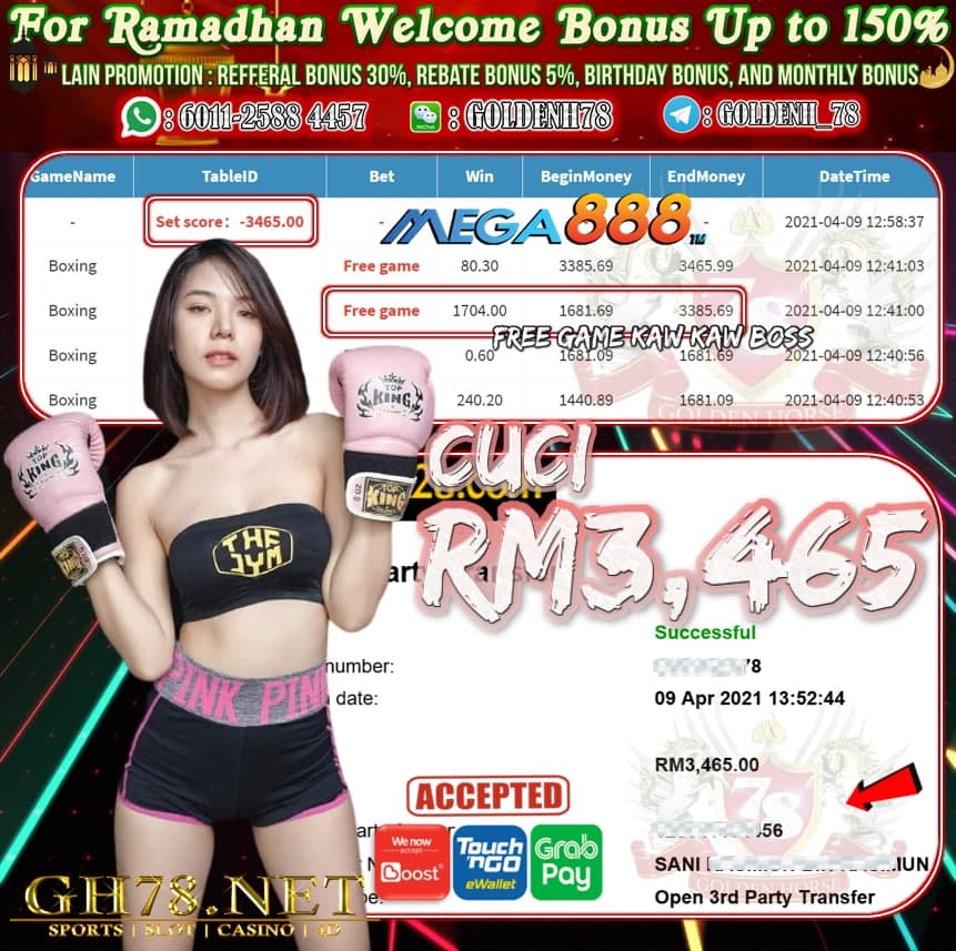 MEGA888 BOXING GAME CUCI RM3,465