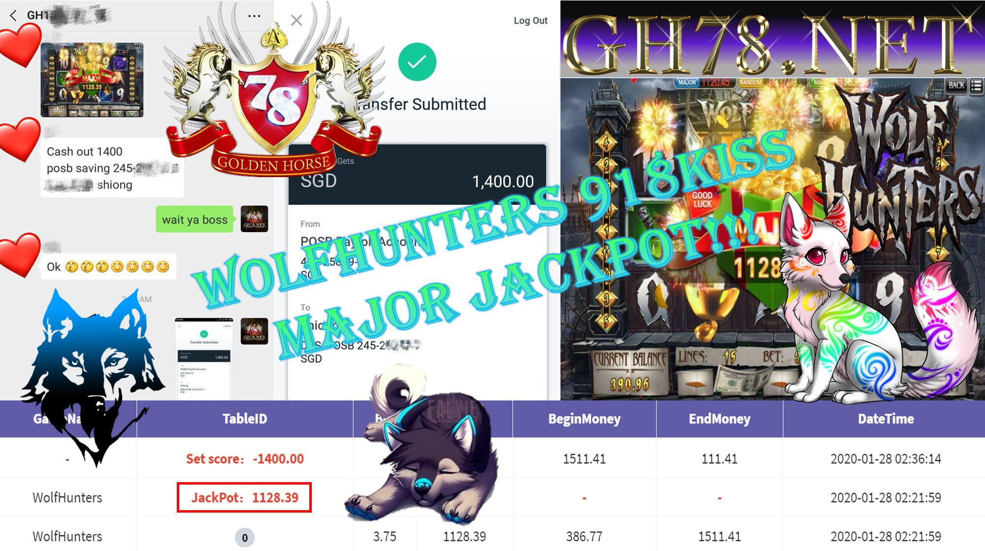 2020 NEW YEAR !!! MEMBER MAIN 918KISS, WOLFHUNTER ,WITHDRAW $1400!!!!	